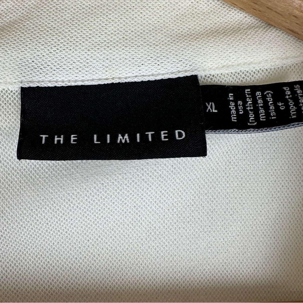 The Limited Mesh Lace Sheer Button Down Blouse Feminine Romantic - Picture 6 of 10